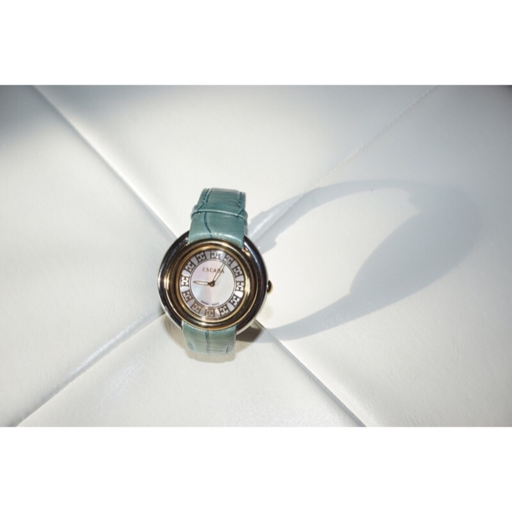 Escada turquoise and hold watch